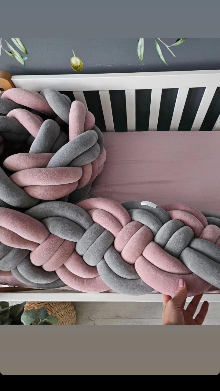 Warkocz ochraniacz do łóżeczka dziecięcego 50cm